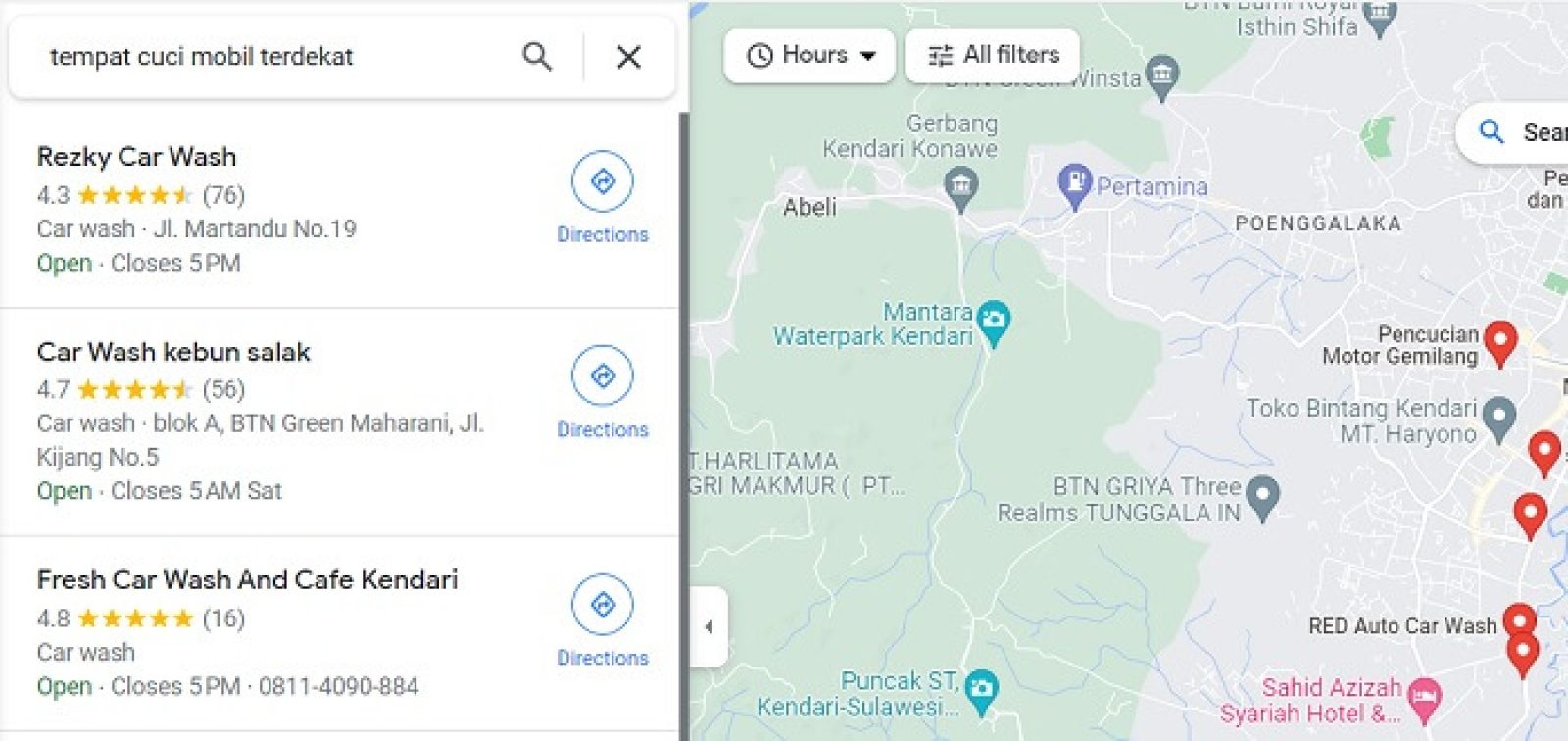 Tempat Basuh Kendaraan Beroda Empat Terdekat  Dari Lokasi Saya Yang Buka 24 Jam