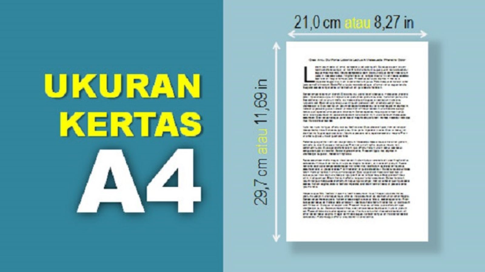 Ukuran Kertas A4 Dalam Cm, Mm, Inci, Pixel, Dan Cara Mengaturnya